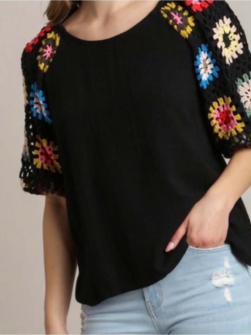 Umgee Boho boutique brand top crochet